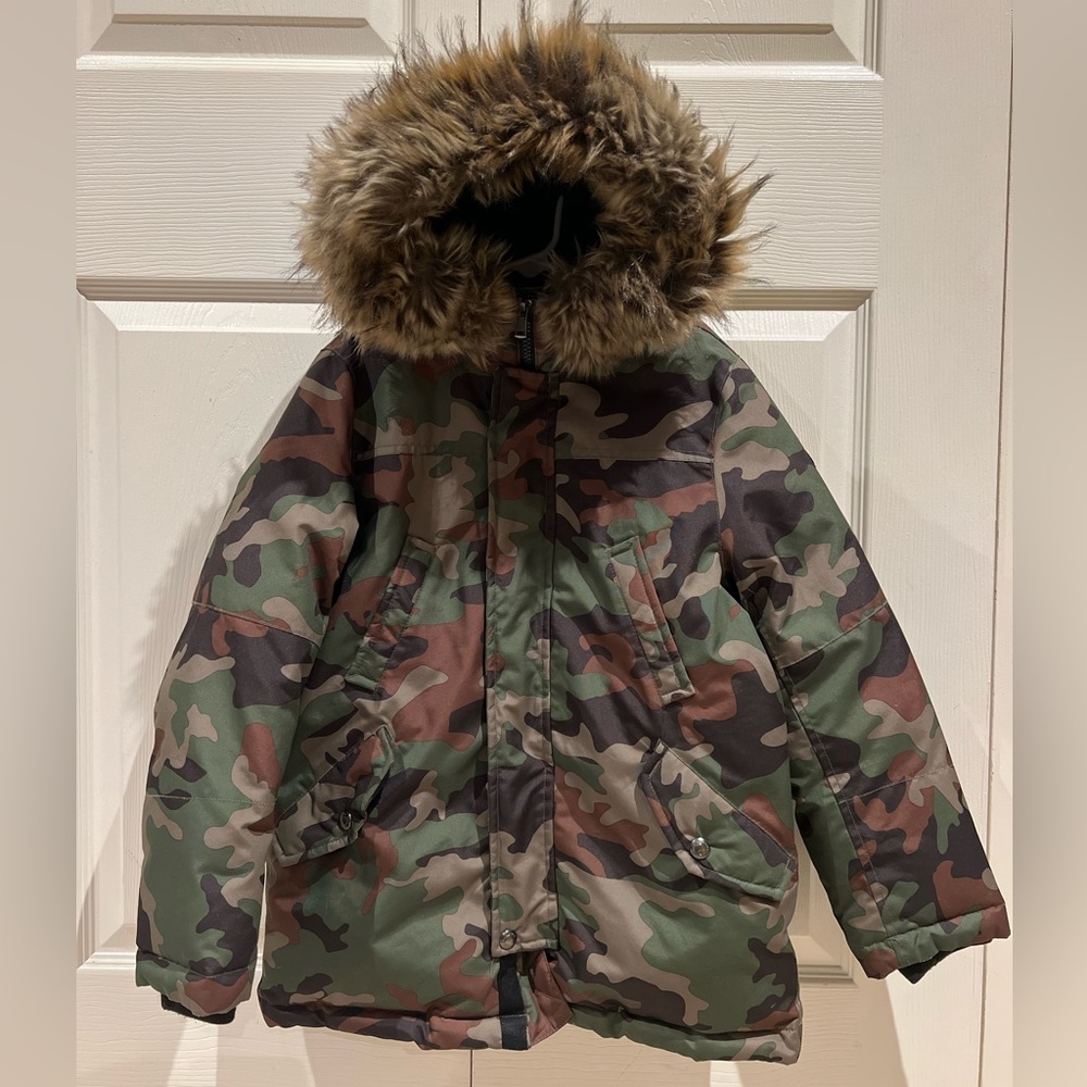 Ralph Lauren Camo Water-Resistant Down Parka Boys Size 8